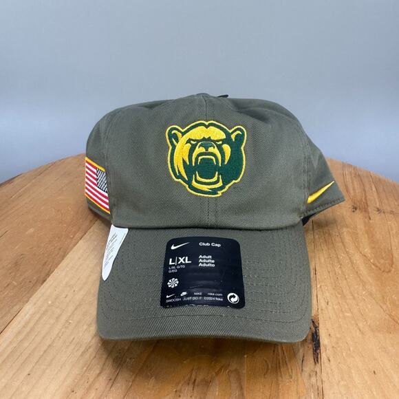 Nike Baylor Bears On Field American Flag Flex Club Cap Hat Size L/XL Team Issue - Picture 1 of 10